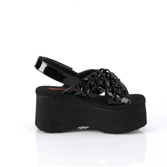 DEMONIA FUNN-12 PLATFORM SLIDES SIZE 8 NIB - Picture 11 of 11